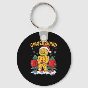 Funny Gingerbread Man Gingershred Gym Bodybuilding Schlüsselanhänger