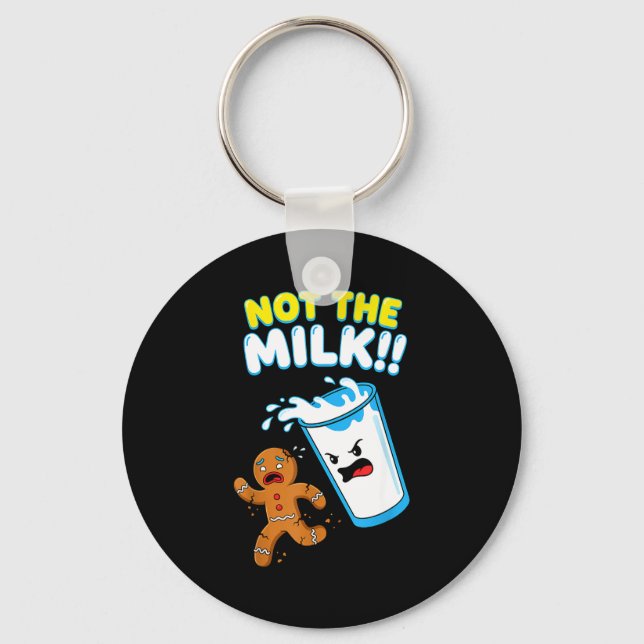 Funny Gingerbread Man Not The Milk Pun Cookies Wom Schlüsselanhänger (Vorderseite)
