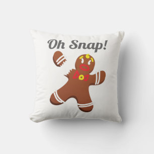 Funny Gingerbread Man Oh Snap Weihnachtsgeschenk Kissen