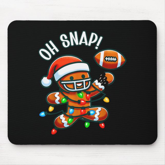 Funny Gingerbread Man Pajamas &amp; Pjs Xmas Holid Mousepad (Vorne)