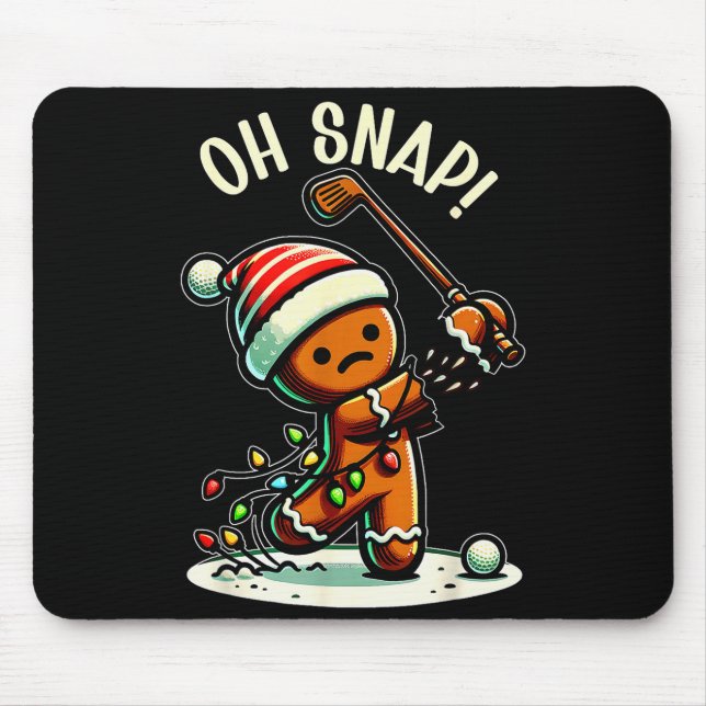 Funny Gingerbread Man Pajamas &amp; Pjs Xmas Holid Mousepad (Vorne)