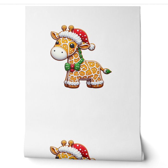 Funny Gingerbread Mann Giraffe Weihnachtsfrauen Mä Tapete (Abrollen)