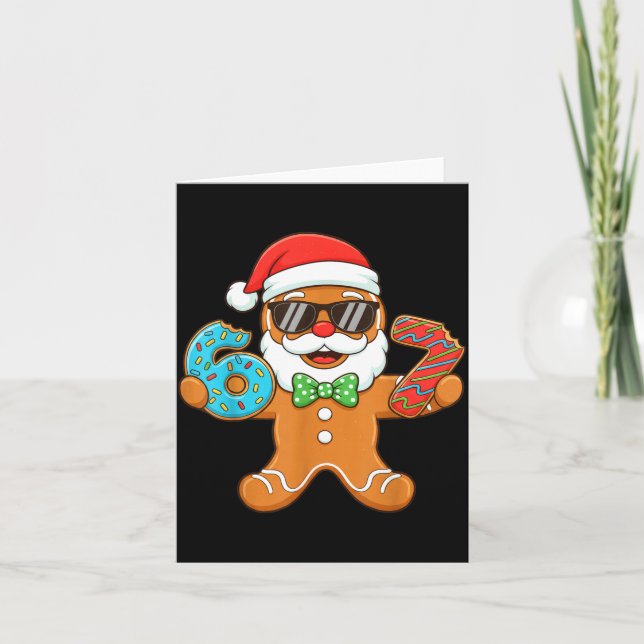 Funny Gingerbread Six Seven 67 Christmas Ice Cream Karte (Vorderseite)