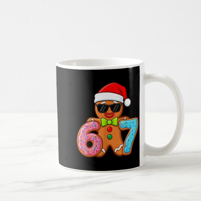 Funny Gingerbread Six Seven 67 Ice Cream Drip Chri Kaffeetasse (Rechts)