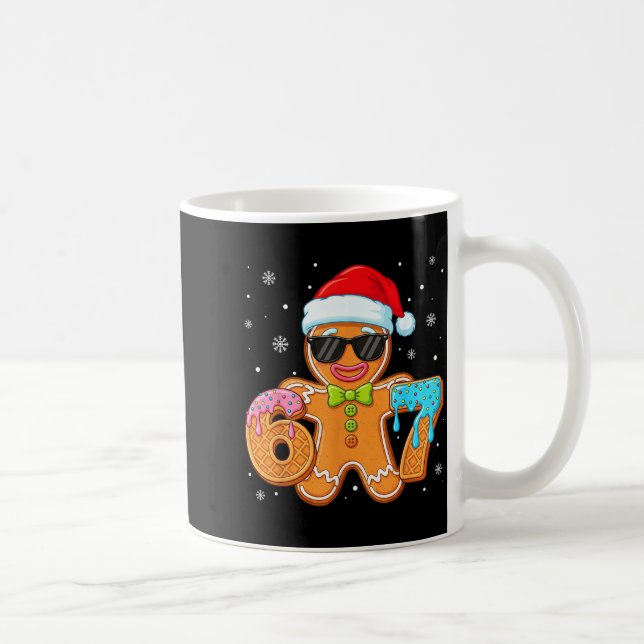 Funny Gingerbread Six Seven 67 Ice Cream Drip Chri Kaffeetasse (Rechts)