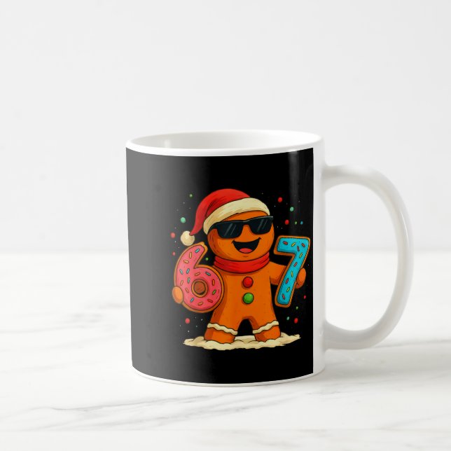 Funny Gingerbread Six Seven 67 Ice Cream Drip Chri Kaffeetasse (Rechts)