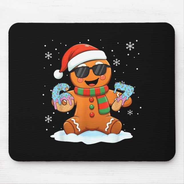 Funny Gingerbread Six Seven 67 Ice Cream Drip Chri Mousepad (Vorne)