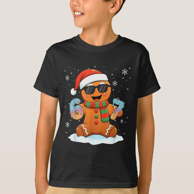 Funny Gingerbread Six Seven 67 Ice Cream Drip Chri T-Shirt (Vorderseite)