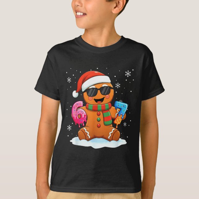 Funny Gingerbread Six Seven 67 Ice Cream Drip Chri T-Shirt (Vorderseite)