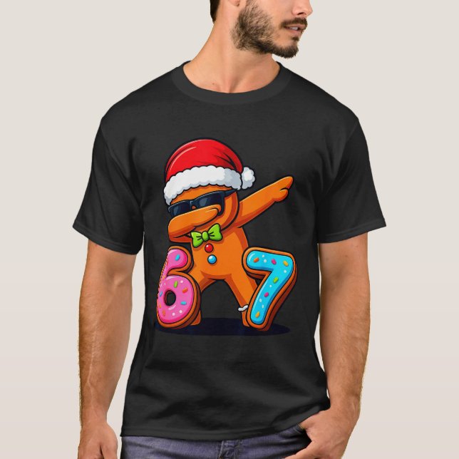 Funny Gingerbread Six Seven 67 Ice Cream Drip Chri T-Shirt (Vorderseite)