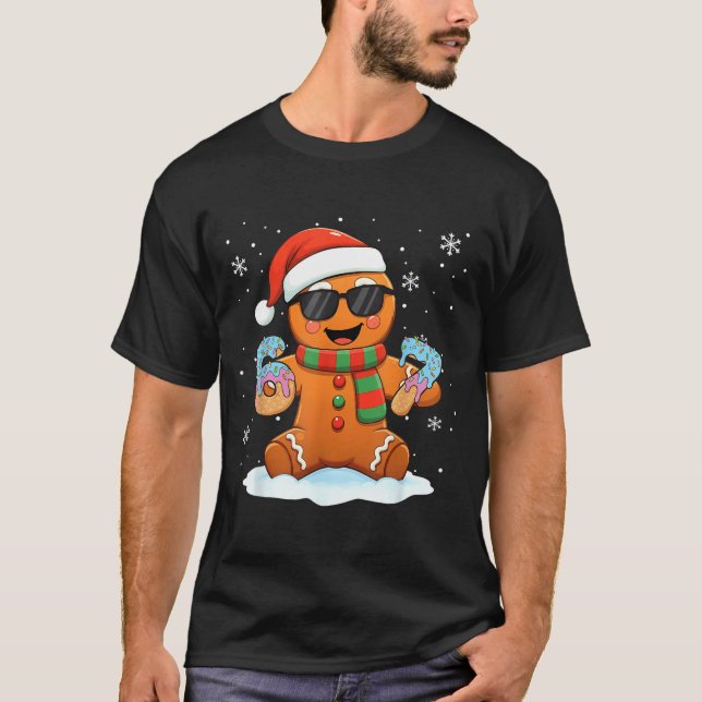Funny Gingerbread Six Seven 67 Ice Cream Drip Chri T-Shirt (Vorderseite)