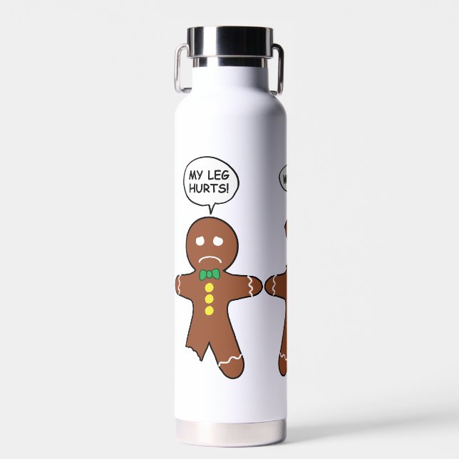 Funny Gingerbrot Alles ist ein schöner Urlaub Trinkflasche (Vorne)