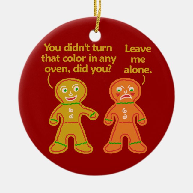 Funny Gingerbrot Fake Tan Weihnachten Keramik Ornament (Vorne)
