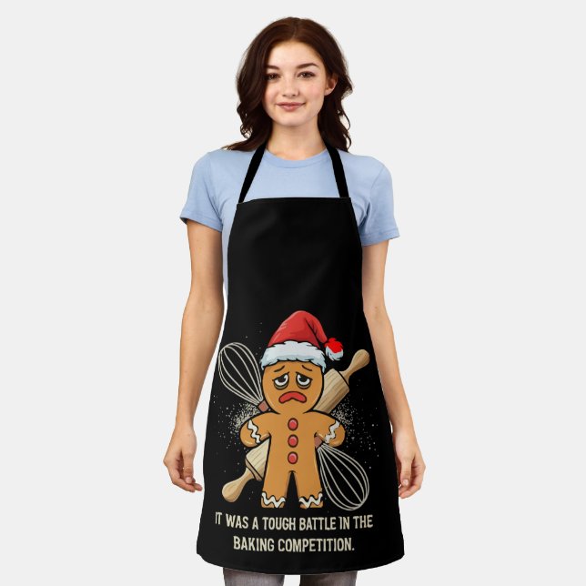Funny Gingerbrot Mann "Tough Battle Baking Schürze (Getragen)