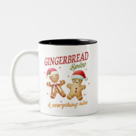 Funny Gingerbrot Weihnachten Zweifarbige Tasse