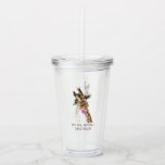 Funny Giraffe Acrylic Tumbler Acryltrinkbecher<br><div class="desc">Acrylic Tumbler mit Funny Giraffe Tongue Out und spielerischer Wink Cartoon Zeichnend Giraffen Lächeln Text Akryltumbler - Anpassbar - oder wählen / Ihren einzigartigen Text / Schriftart / Farbe / Größe hinzufügen - Make Your Special Gift - Vergrössern und verschieben oder entfernen und hinzufügen Elemente / Bild mit Anpassungs-Tool !...</div>