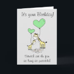 Funny Giraffe Animal Birthday Karte<br><div class="desc">Dieses Design wurde mithilfe von digitaler Kunst erstellt und kann in dem Bereich personalisiert sein, der zur Verfügung gestellt wird, oder indem Sie den Klick wählen, um weitere Optionen anzupassen und den Namen, die Initialen oder die Wörter zu ändern. Sie können auch die Textfarbe und den Textstil ändern oder den...</div>