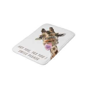 Funny Giraffe Bath Mat Badematte