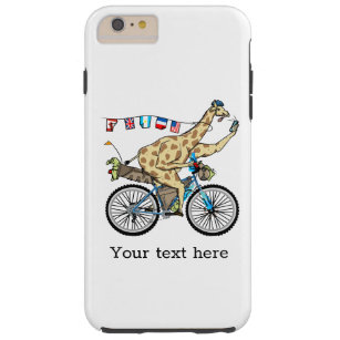 Funny Giraffe Bikebacking Tough iPhone 6 Plus Hülle
