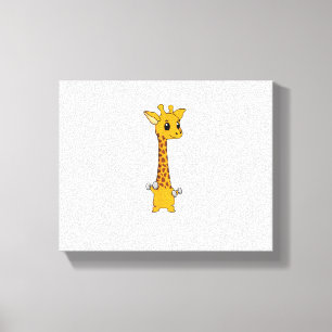 Funny Giraffe Camelopard Lifting Gym Motivation Leinwanddruck