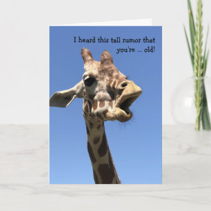 Funny Giraffe Carte d'anniversaire