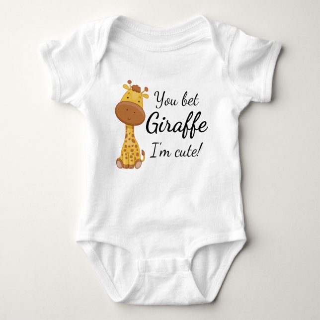 Funny Giraffe: Du hast Giraffe geplündert, ich bin Baby Strampler (Vorderseite)