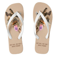 Funny Giraffe Flip Flops Smile - Farben auswählen