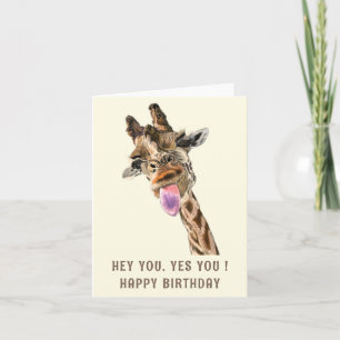 Funny Giraffe Geburtstagskarte Karte