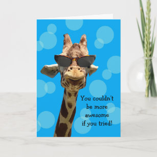 Funny Giraffe Geburtstagskarte Karte