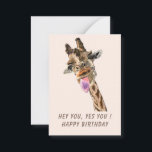 Funny Giraffe Geburtstagskarte Mitteilungskarte<br><div class="desc">Lustige Geburtstagskarten mit Giraffe Tongue Out und spielerischer Wink Cartoon Zeichnend Giraffen Lächeln Text - Anpassbar - oder wählen / Ihren einzigartigen Text / Schriftart / Farbe hinzufügen - Ihre Special Card erstellen - Verkleinern und verschieben oder entfernen und hinzufügen / Elemente / Bild mit Anpassungs-Tool ! Wählen Sie Schriftart...</div>