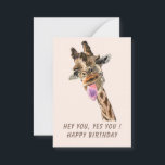 Funny Giraffe Geburtstagskarte Mitteilungskarte<br><div class="desc">Lustige Geburtstagskarten mit Giraffe Tongue Out und spielerischer Wink Cartoon Zeichnend Giraffen Lächeln Text - Anpassbar - oder wählen / Ihren einzigartigen Text / Schriftart / Farbe hinzufügen - Ihre Special Card erstellen - Verkleinern und verschieben oder entfernen und hinzufügen / Elemente / Bild mit Anpassungs-Tool ! Wählen Sie Schriftart...</div>