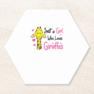 Funny Giraffe Girl Just A Girl, der Giraffen Liebe Untersetzer