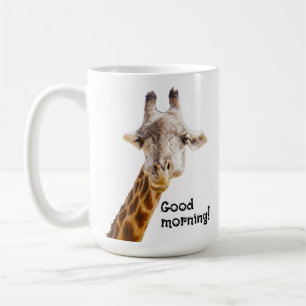 Funny Giraffe Good Morning Begrüßung Wildnis Kaffeetasse