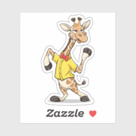 Funny Giraffe Illustration Aufkleber