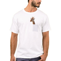 Funny Giraffe in meinem Pocket-T - Shirt