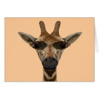 Funny Giraffe Incognito mit trendiger Sonnenbrille
