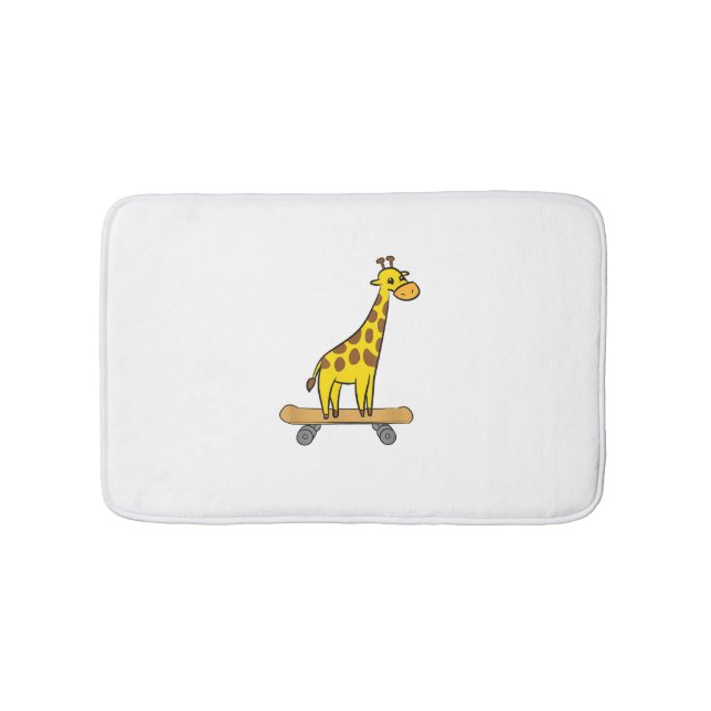 Funny Giraffe Lover Giraffe Skateboard Badematte (Vorderseite)