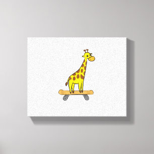 Funny Giraffe Lover Giraffe Skateboard Leinwanddruck