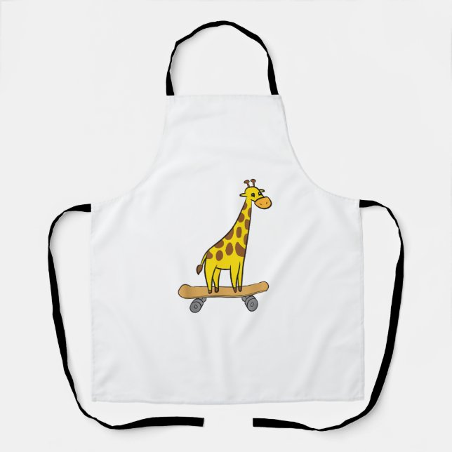 Funny Giraffe Lover Giraffe Skateboard Schürze (Vorderseite)