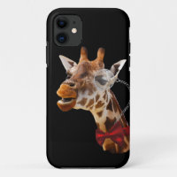 Funny Giraffe mit Bowtie und Monocle