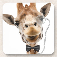 Funny Giraffe mit Bowtie und Monocle