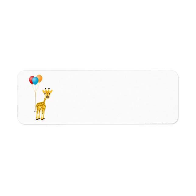 Funny Giraffe mit farbenfrohen Ballons (Vorne)
