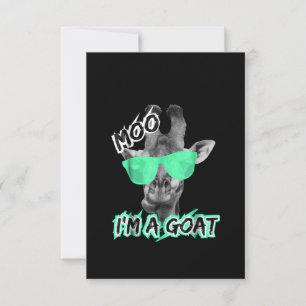 Funny Giraffe Moo Im A Goat Cute Zoo Tiergeschenk Dankeskarte