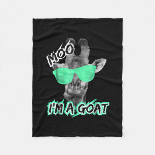 Funny Giraffe Moo Im A Goat Cute Zoo Tiergeschenk Fleecedecke