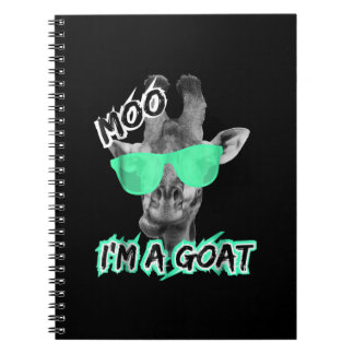 Funny Giraffe Moo Im A Goat Cute Zoo Tiergeschenk Notizblock
