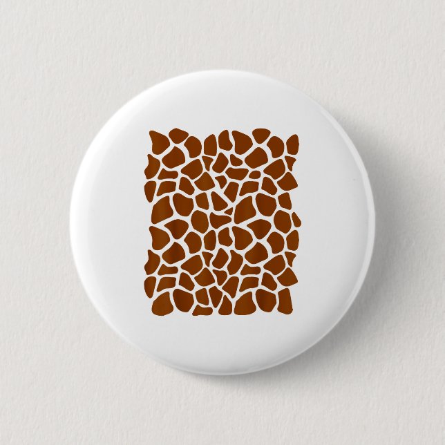 Funny Giraffe Pattern Lazy Halloween Costume  Button (Vorderseite)