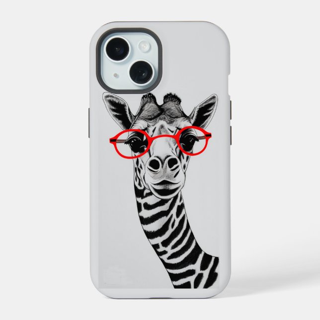 Funny Giraffe Phone Case iPhone 15 Hülle (Rückseite)