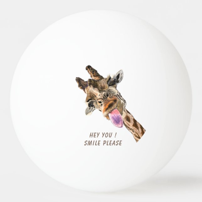 Funny Giraffe Ping Pong Ball - Lächeln Tischtennisball (Vorderseite)