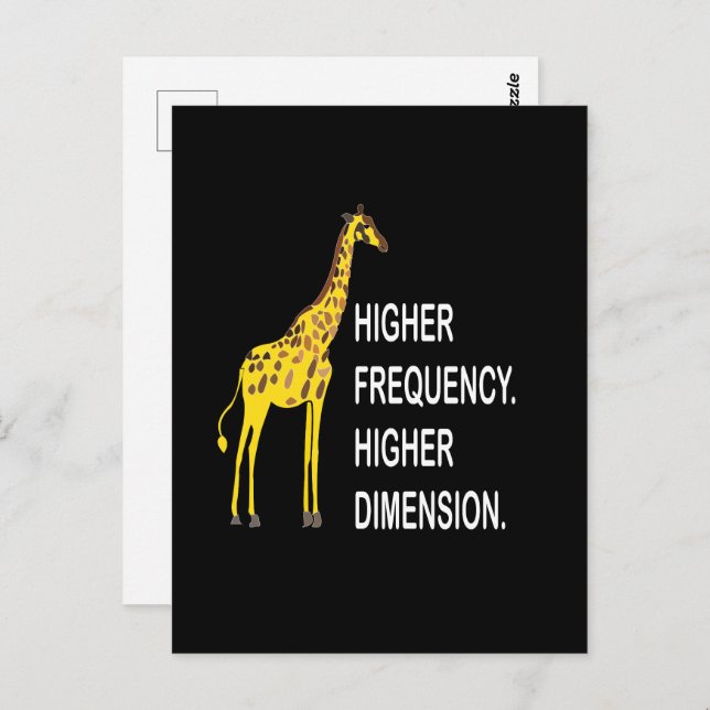 Funny Giraffe Pun Postkarte (Vorne/Hinten)