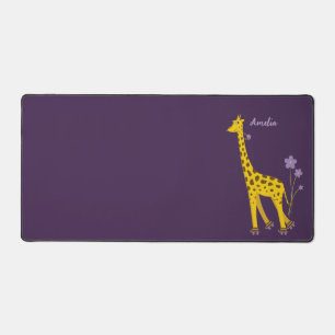 Funny Giraffe Rollerskate animal pourpre fille
